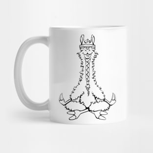 Meditating Llama - Line Drawing Mug